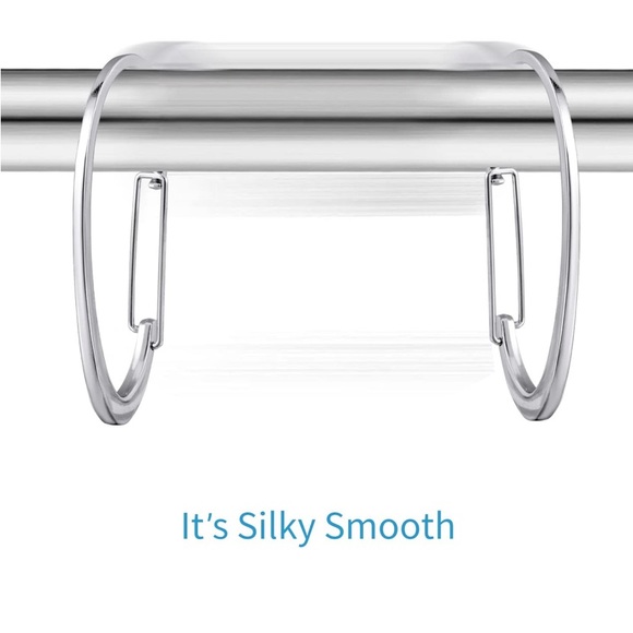 Rings  Hooks for Jewellery ZESLMG  Decorative Shower Hooks Rings Rod Hangers - Picture 8 of 8